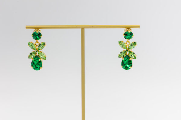Mini Dione Earring Gold-Majestic Green - Image 2