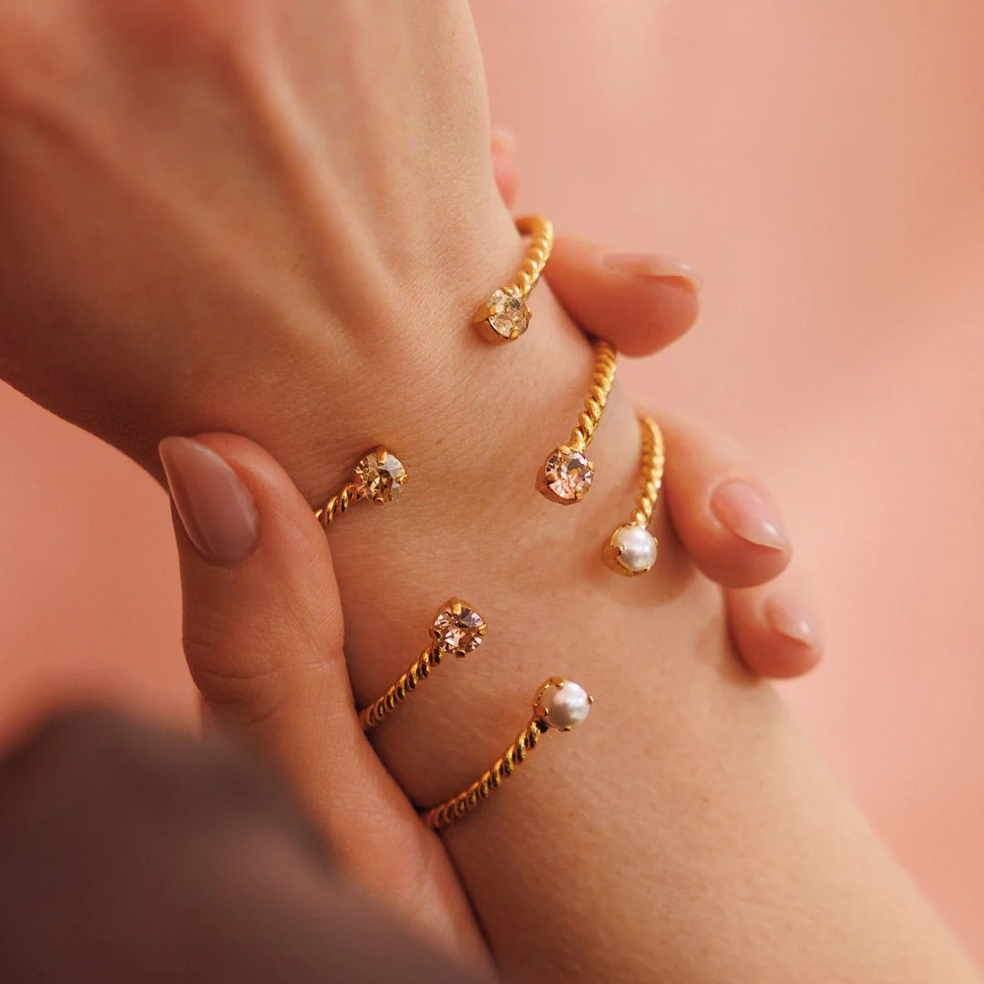 Mini Twisted Bracelet / Pearl Gold - Image 2