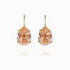 Mini Drop Clasp Earrings / Light Peach