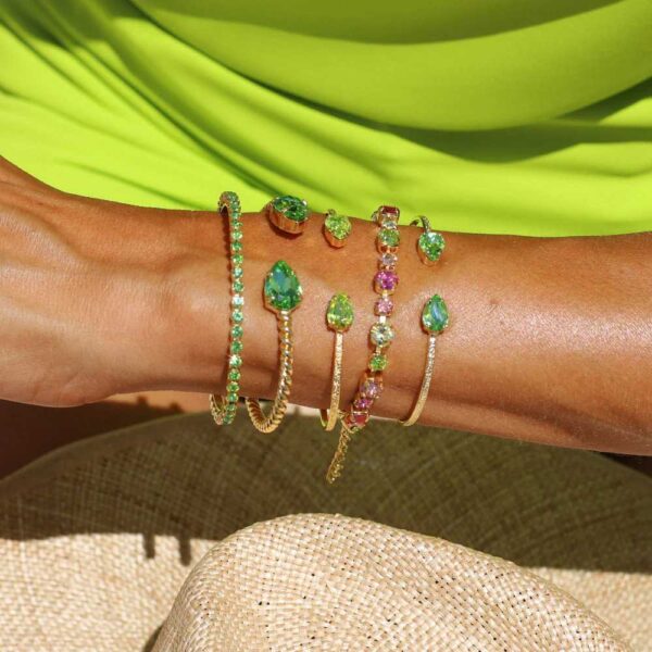Δεύτερη φωτογραφία του προϊόντος Petite Drop Bracelet / Peridot