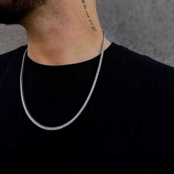 Δεύτερη φωτογραφία του προϊόντος Hamza | Steel necklace | Foxtail link