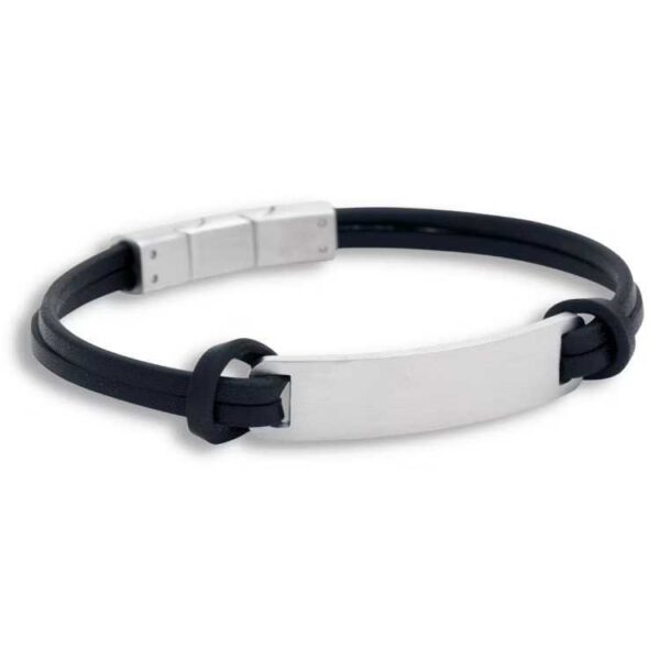 8437-19-Bracelet Black /Levon | Leather bracelet