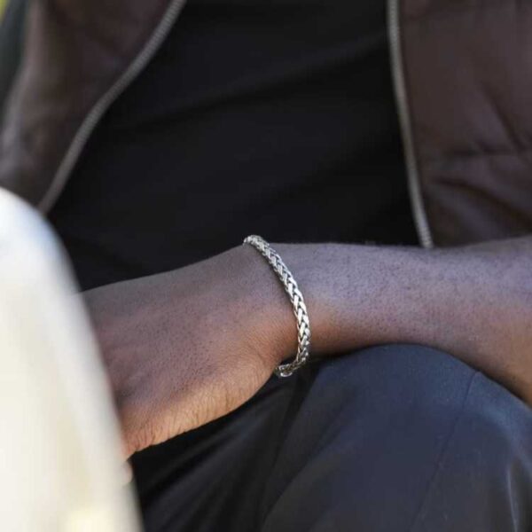 Δεύτερη φωτογραφία του προϊόντος Silver Bracelet | Oxidized foxtail link