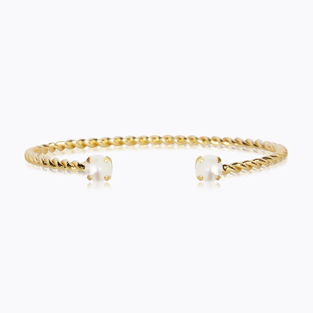 Mini Twisted Bracelet / Pearl Gold