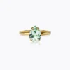 PETITE DROP RING GOLD-CHRYSOLITE