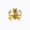 BUTTERFLY RING GOLD-YELLOW COMBO