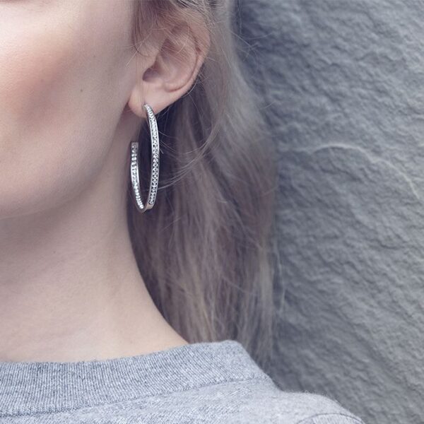 Andora earrings large steel - Image 2