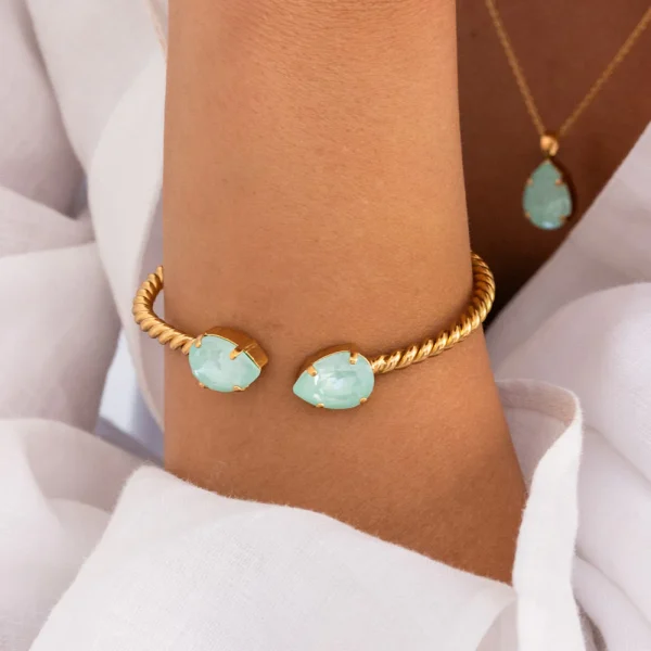 MINI DROP BRACELET GOLD-SOFT MINT - Image 2