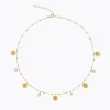 DAISY MULTI NECKLACE GOLD-CRYSTAL