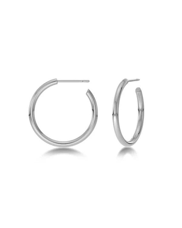 Hoops earrings steel medium