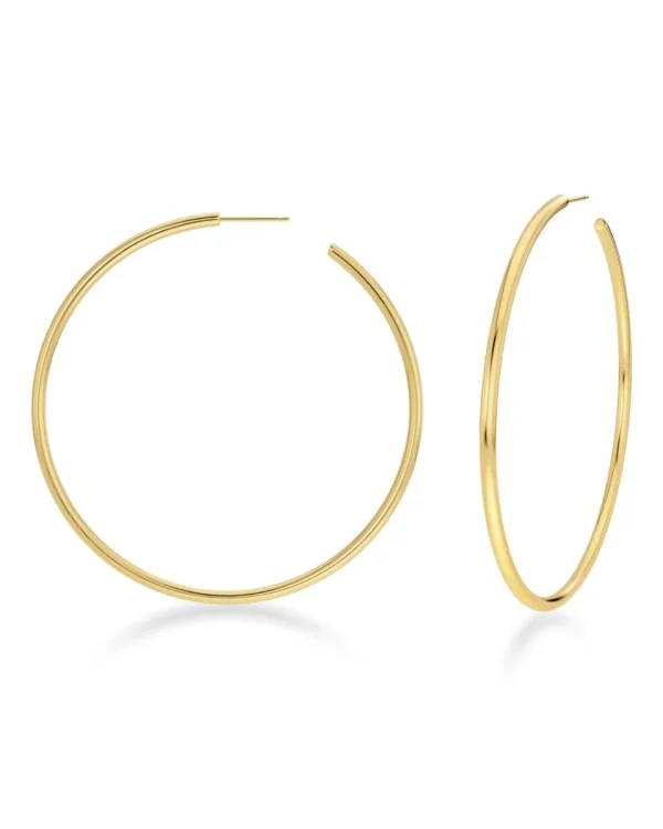 Hoops earrings gold large
