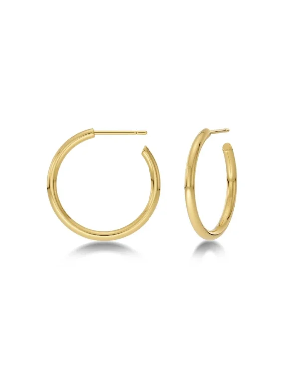 Hoops earrings gold medium