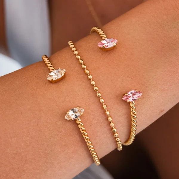 PETITE NAVETTE BRACELET GOLD-LIGHT SILK - Image 2