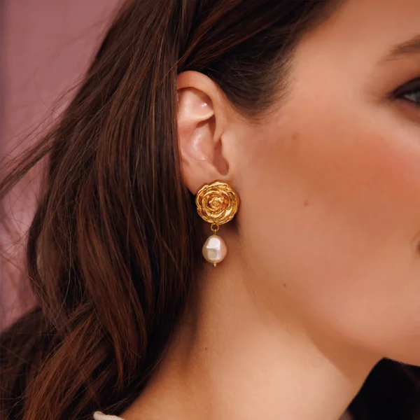 ROSITA PEARL EAR GOLD-PEARL - Image 2