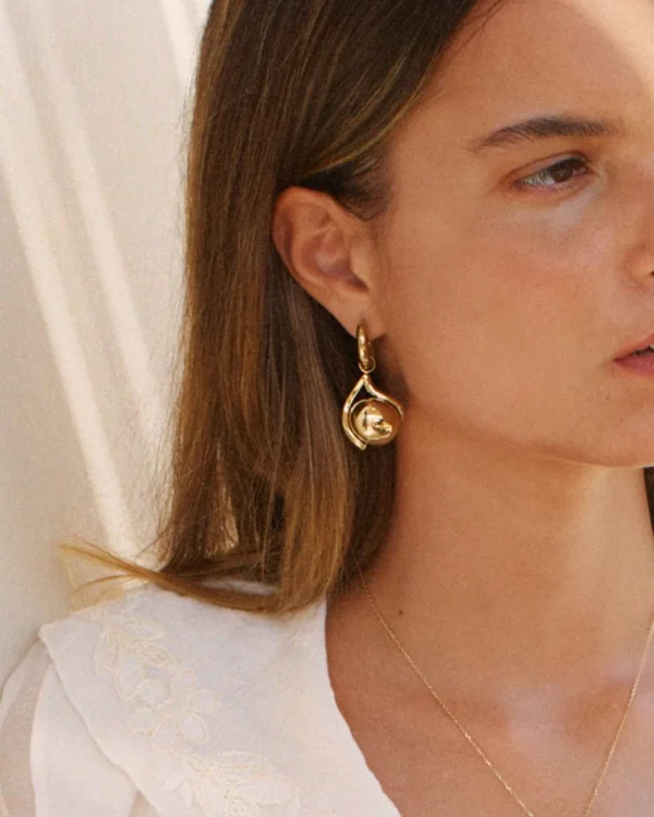 Bomba Earrings Gold L - Image 2