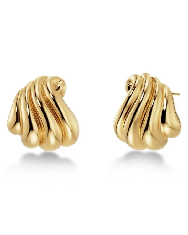 Shell Beach Earrings Gold L