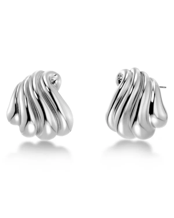 Shell Beach Earrings Silver L