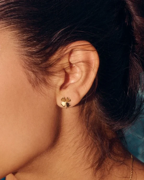 Butterfly Lucky Earrings Gold S - Image 2