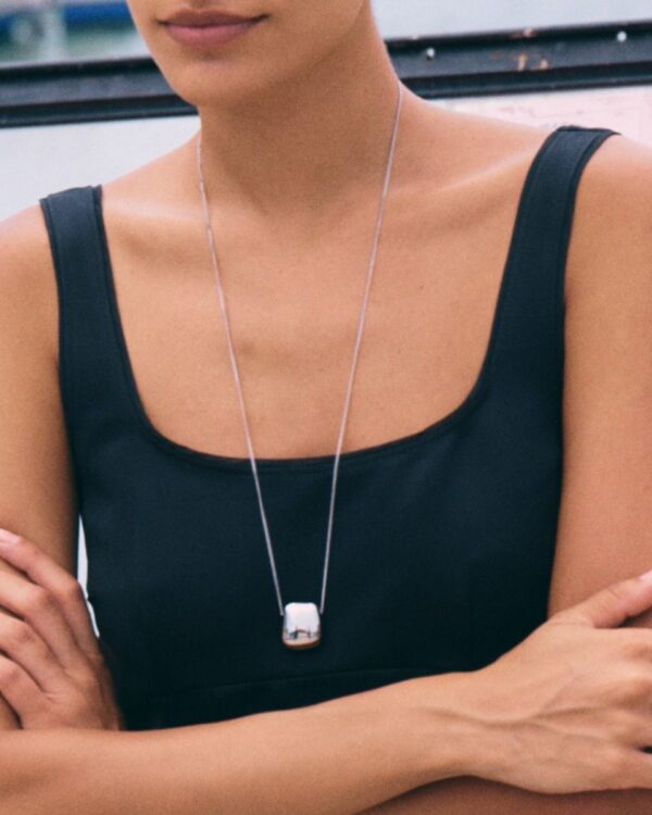 Cube Necklace Silver L - Image 2
