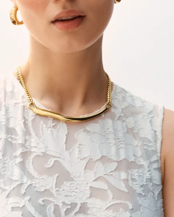 Line Necklace Gold - Image 2