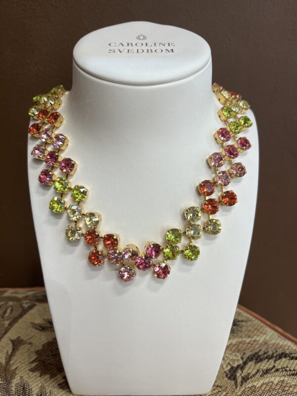 Rainbow Necklace Crystal/ Gold