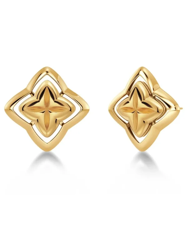 Crossflower Earrings Gold/ L