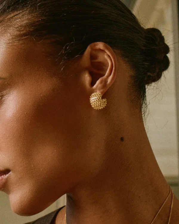 Hodgehog Earrings Gold/ S - Image 2