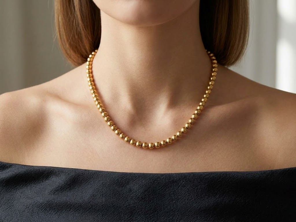 Mini Bubbles Necklace Gold