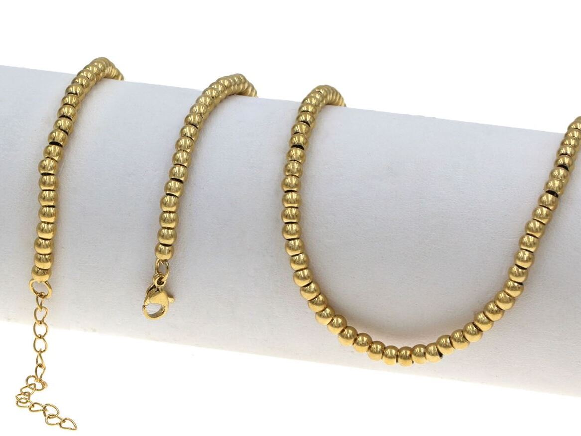 Mini Bubbles Necklace Gold - Image 2