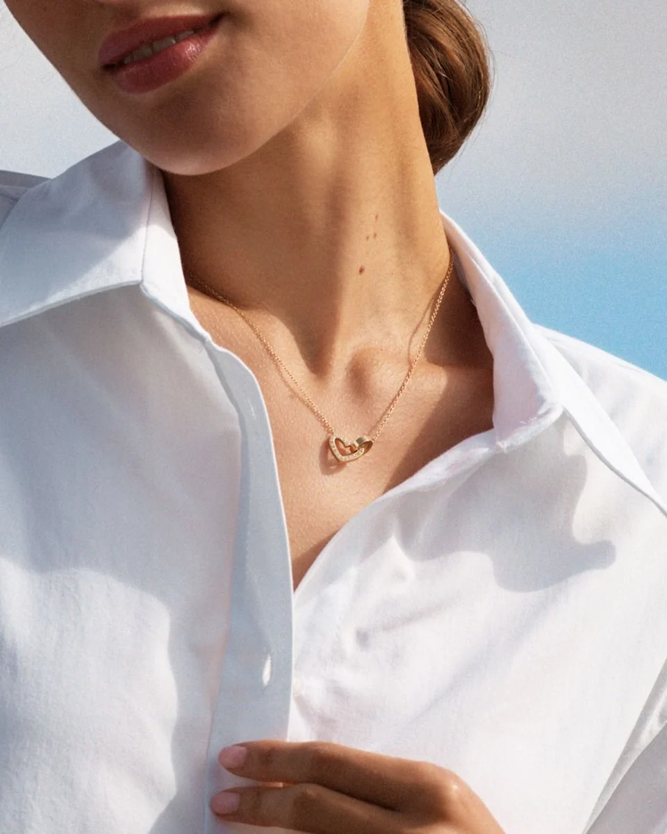 Heart Necklace Crystal/ Gold - Image 2