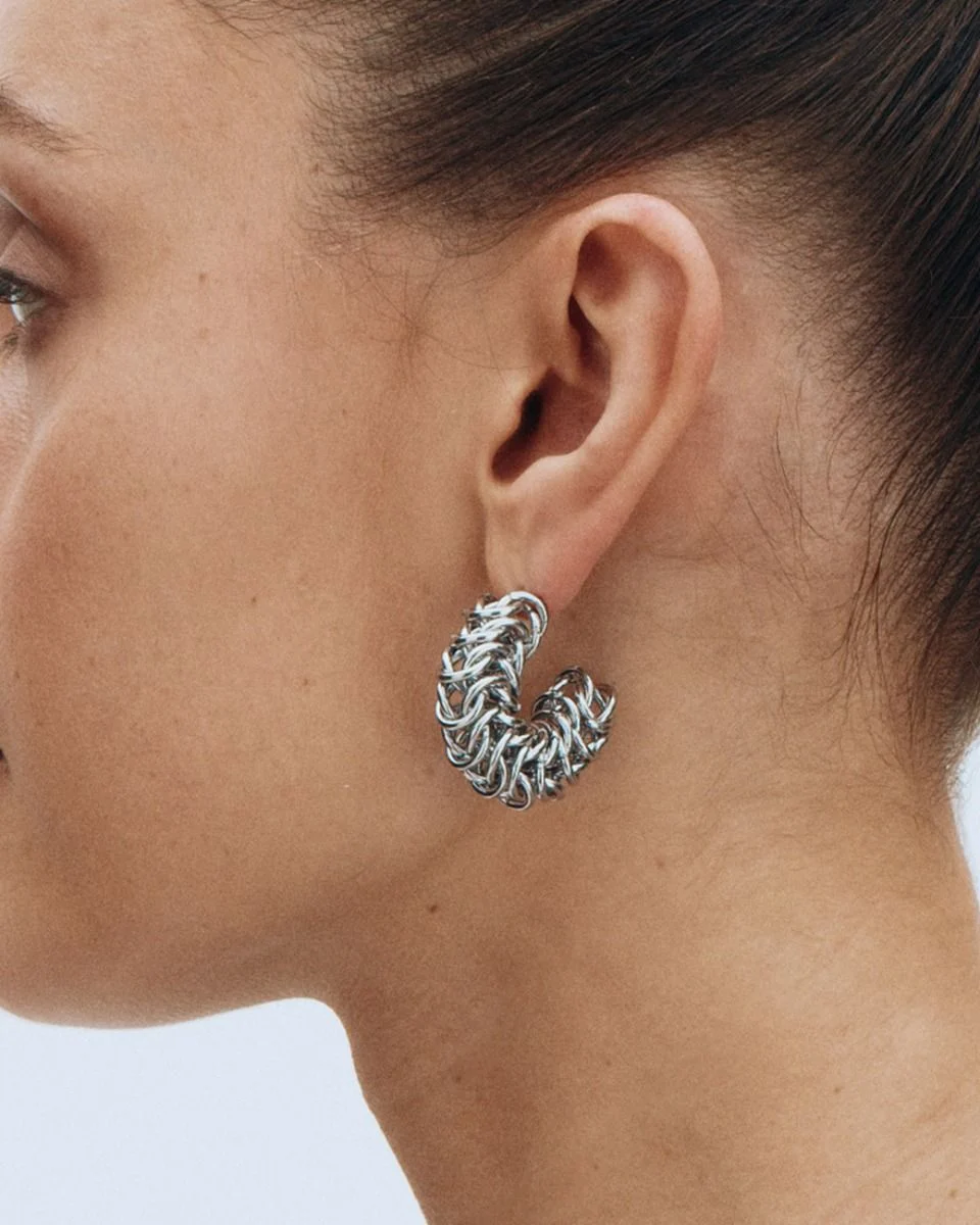 Multi Rope Earrings Silver - Image 2