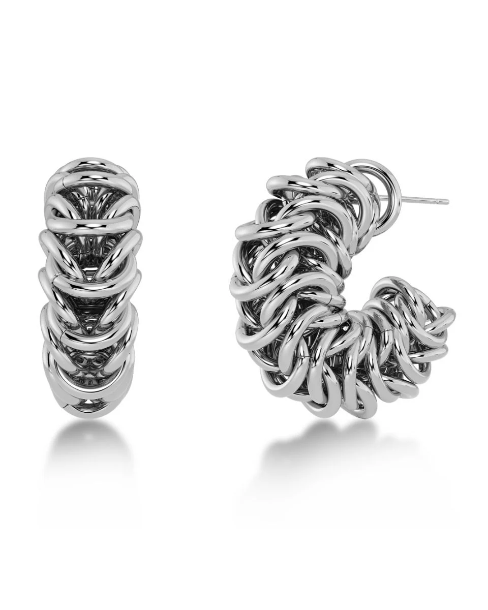Multi Rope Earrings Silver