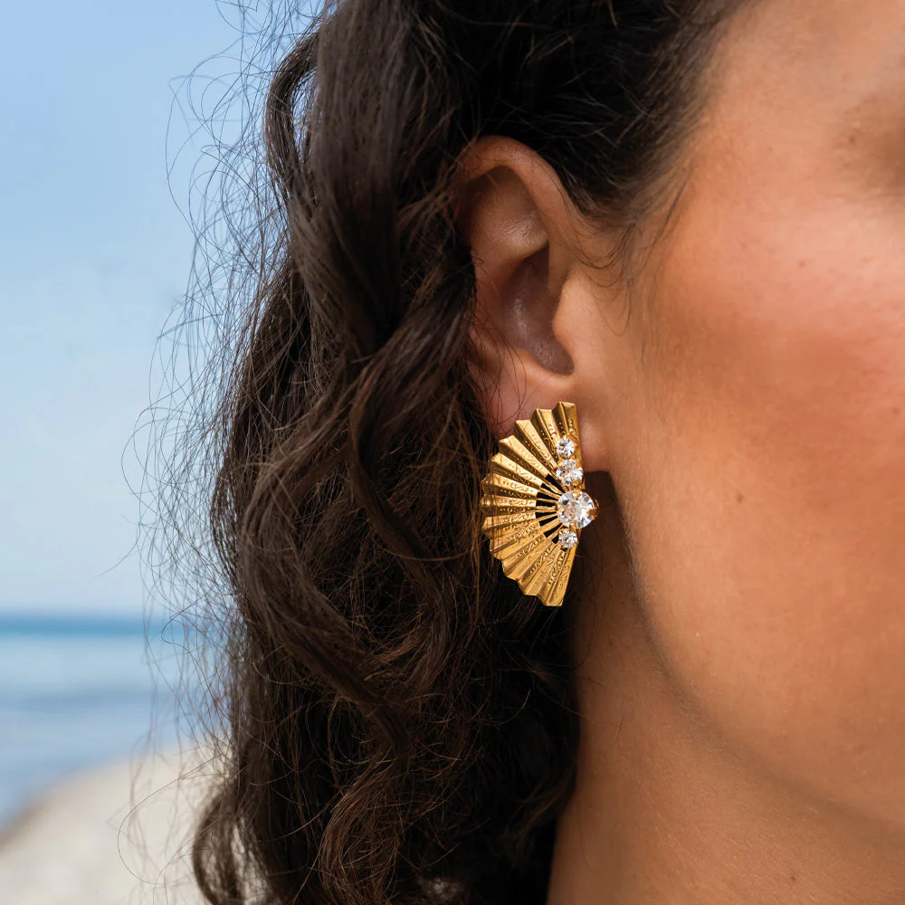 Ventalla Earrings Gold - Image 2