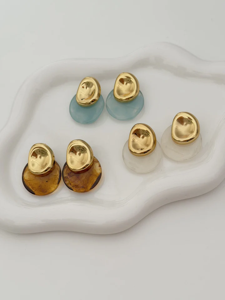 Ivory Gold Earrings