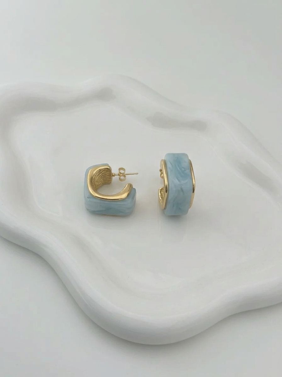 Golden Blue Hoops
