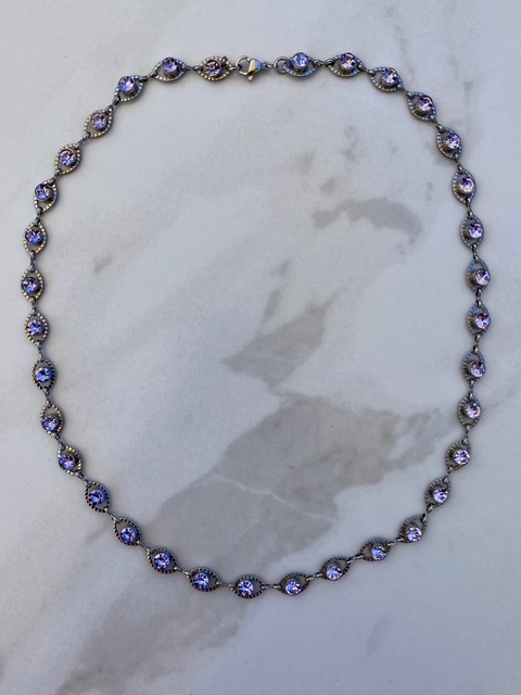 Purple crystal necklace