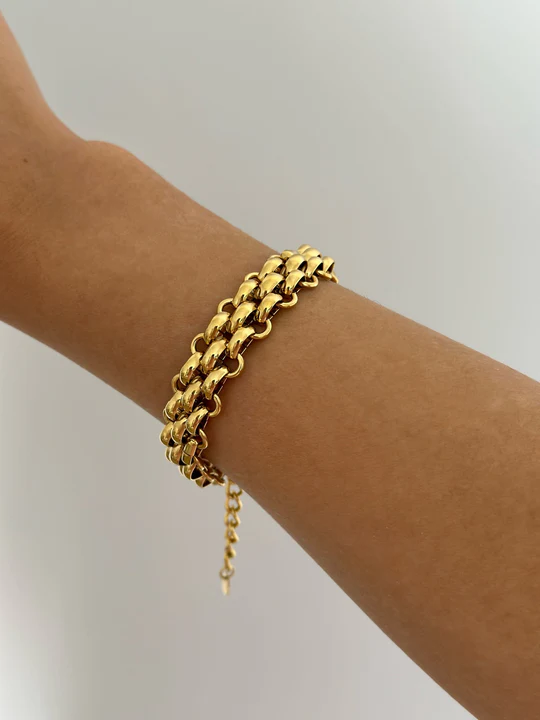 Gold Chunky Chain Stainless Steel Bracelet