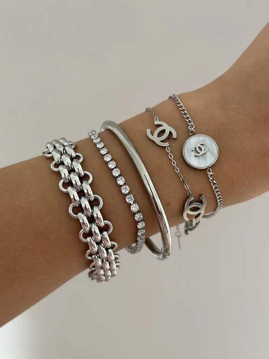Silver Chunky Chain Stainless Steel Bracelet - Image 2