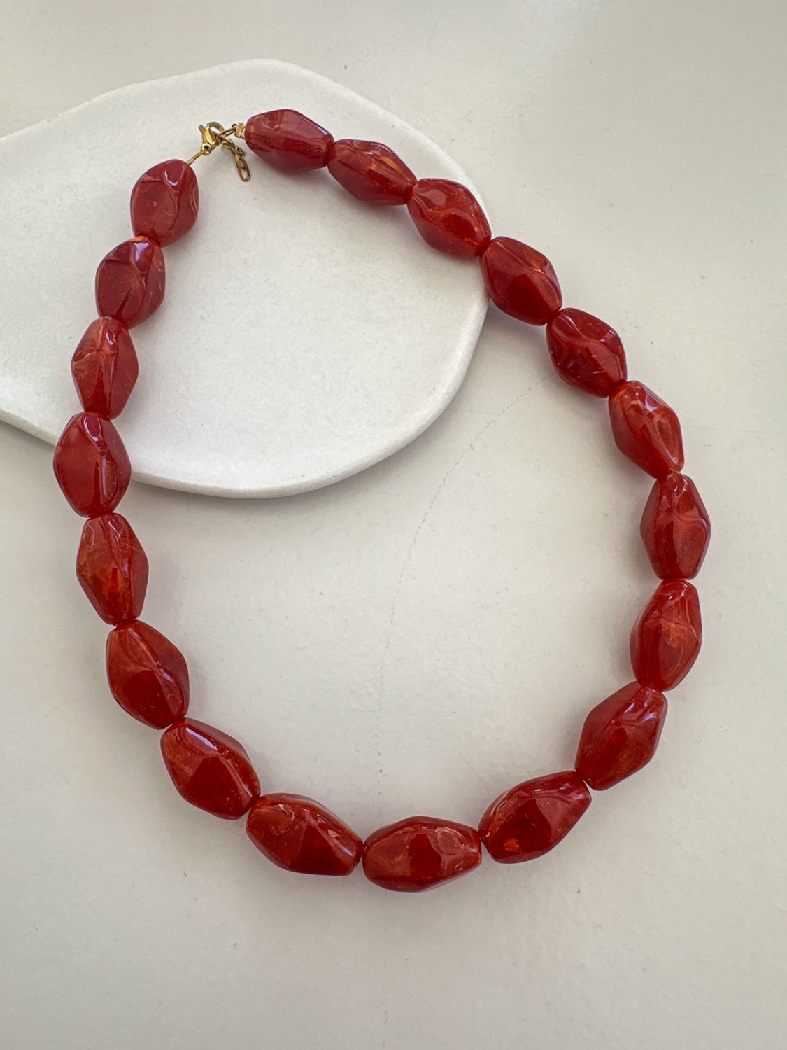 Terracotta Stone Necklace