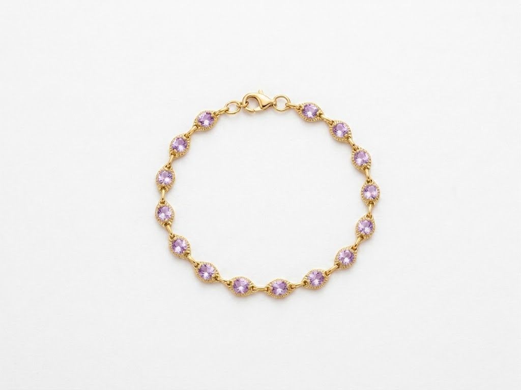 Sparkling Eye Lilac Bracelet