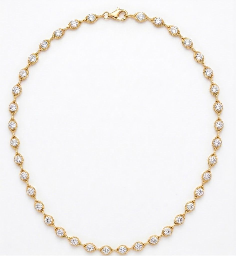 Gold Eye Chain Necklace